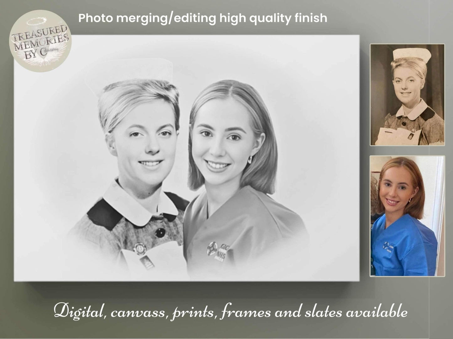 12X12 inch CANVAS, Custom Photo Merge